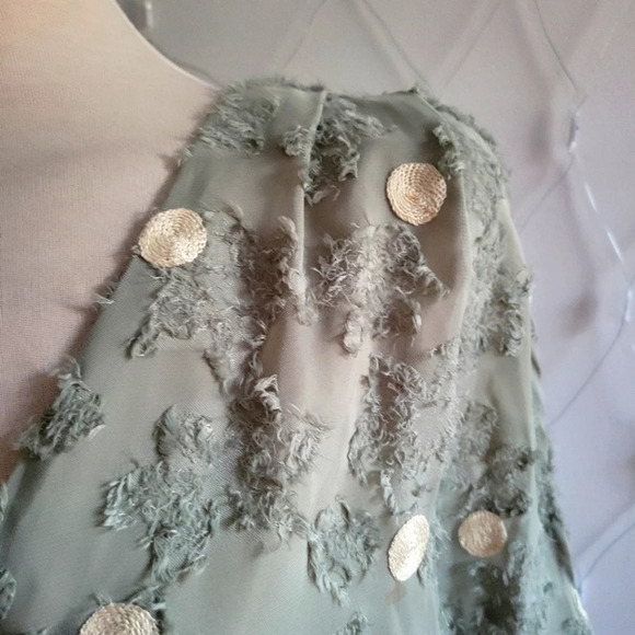 Zara Midi Length Dress / Textured &  Embroidered  / Size Small - Picture 3 of 11